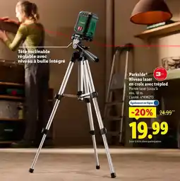 Lidl Parkside - niveau laser en croix avec trépied offre