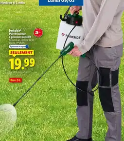 Lidl Parkside - pulvérisateur à pression sans fil offre