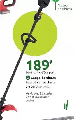 Mr Bricolage Coupe-bordures équipé sur batterie offre