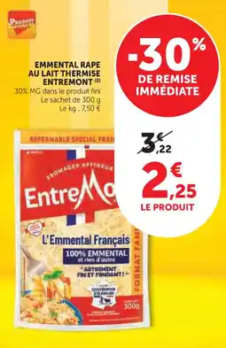 U Express Emmental rape au lait thermise entremont offre