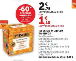 U Express Infusion ayurveda twinings offre