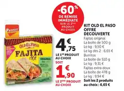 U Express Kit old el paso offre decouverte offre