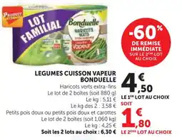 U Express Legumes cuisson vapeur bonduelle offre