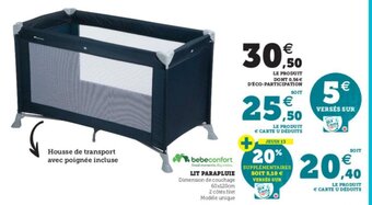 Hyper U Lit parapluie offre