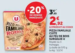 U Express Pizza familiale cuite au feu de bois surgelee u offre