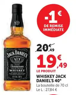 U Express Whiskey jack daniel's 40° offre