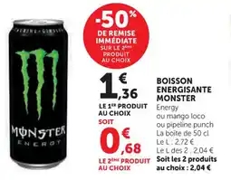 U Express Boisson energisante monster offre