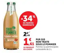 U Express Pur jus non traite sous le pommier offre