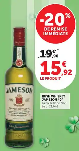 U Express Irish whiskey jameson 40° offre