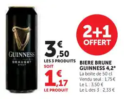 U Express Biere brune guinness 4,2° offre