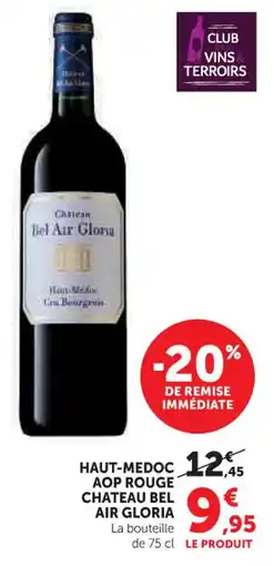 U Express Haut-medoc aop rouge chateau bel air gloria offre