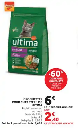 U Express Croquettes pour chat sterilise ultima offre