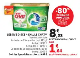 U Express Lessive discs 4 en 1 le chat offre