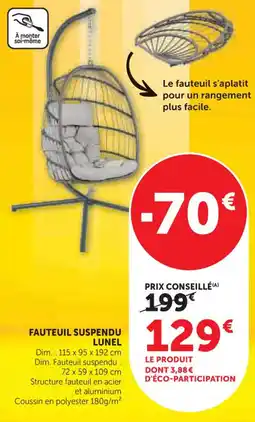 U Express Fauteuil suspendu lunel offre