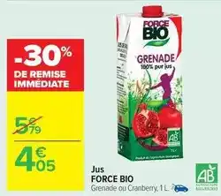 Carrefour Market Force bio - jus offre