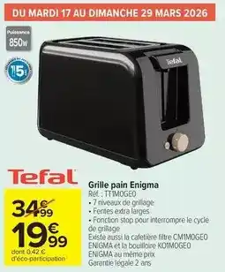 Carrefour Market Mars - grille pain enigma offre