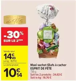 Carrefour Market Esprit de fête - maxi sachet oeufs à cacher offre