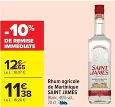 Carrefour Market Saint james - rhum agricole de martinique offre