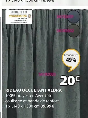 JYSK Rideau Occultant Aldra offre
