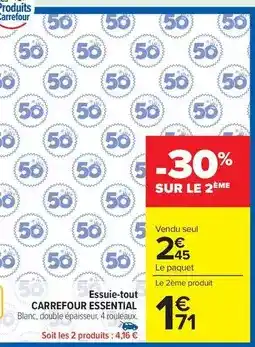 Carrefour Market Carrefour - essuie-tout essential offre