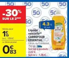 Carrefour Market Carrefour - liquide vaisselle essential offre