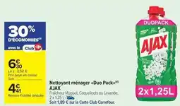 Carrefour Market Ajax - nettoyant ménager duo pack offre