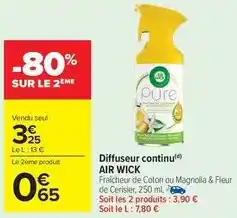 Carrefour Market Air wick - diffuseur continu offre