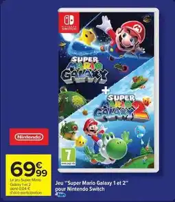 Carrefour Market Nintendo - jeu super mario galaxy 1 et 2 offre