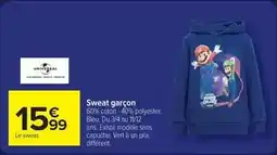 Carrefour Market Sweat garçon offre