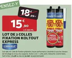 Bricomarché Lot de 2 colles fixation offre