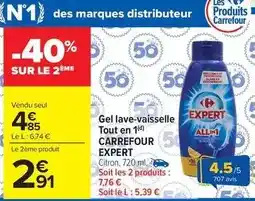 Carrefour Market Carrefour - gel lave-vaisselle tout en 1 expert offre