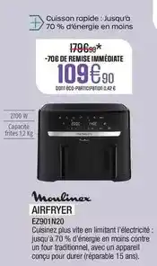 Extra Moulinex - airfryer ez901n20 offre