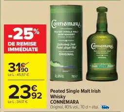 Carrefour Market Peated Single Malt Irish Whisky CONNEMARA offre