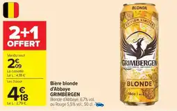 Carrefour Market BIÈRE BLONDE D'ABBAYE 'GRIMBERGEN' offre