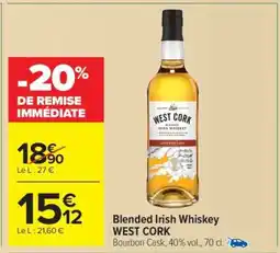 Carrefour Market Blended Irish Whiskey WEST CORK offre