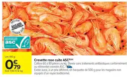 Carrefour Market Crevette rose cuite ASC offre