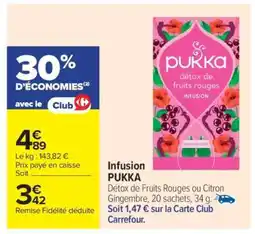 Carrefour Market Infusion PUKKA offre