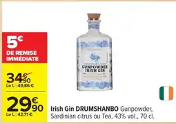 Carrefour Irish Gin DRUMSHANBO offre