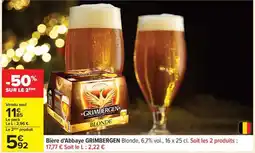 Carrefour Bière d'Abbaye GRIMBERGEN offre