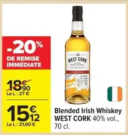 Carrefour Blended Irish Whiskey WEST CORK offre