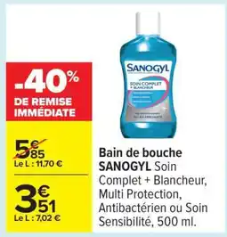 Carrefour Bain de bouche SANOGYL offre