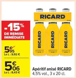 Carrefour APÉRITIF ANISÉ “RICARD” offre