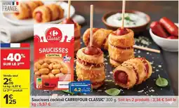 Carrefour Saucisses Cocktail Carrefour Classic offre