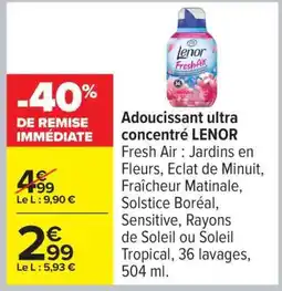 Carrefour Adoucissant ultra concentré LENOR offre