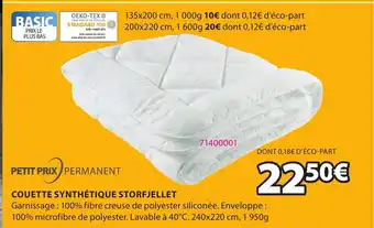 JYSK Couette Synthètique Storfjellet offre