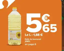 Carrefour Huile de tournesol SIMPL offre