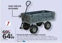 Carrefour Market Chariot de jardin multi usages à bascule offre