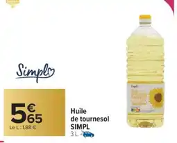 Carrefour Huile de tournesol SIMPL offre