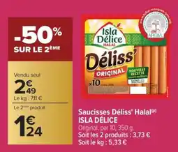 Carrefour Saucisses Déliss' Halal offre