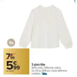 Carrefour T-shirt fille offre